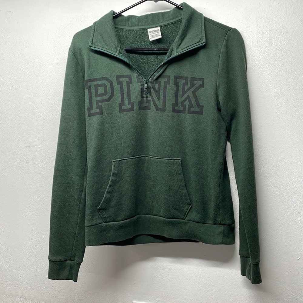 Pink army green sweater